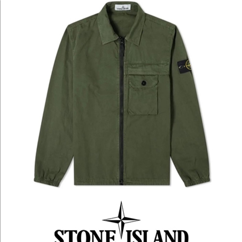 Stone island garment dyed overshirt